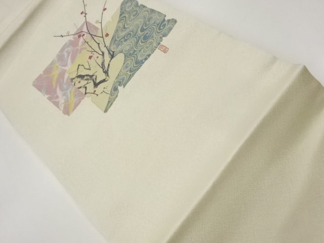 JAPANESE KIMONO / NAGARE-SUI (RUNNING WATER) / UME (PLUM) / TSURU (CRA